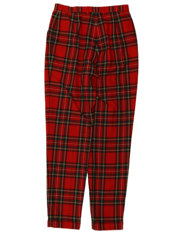 Escada Dame Højtalje Casual Bukser EU 38 Medium W28 L30 Rød