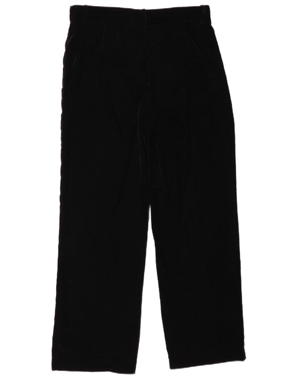 Zara Dame Lige Velvet Casual Bukser XL W32 L33 Sort Polyester