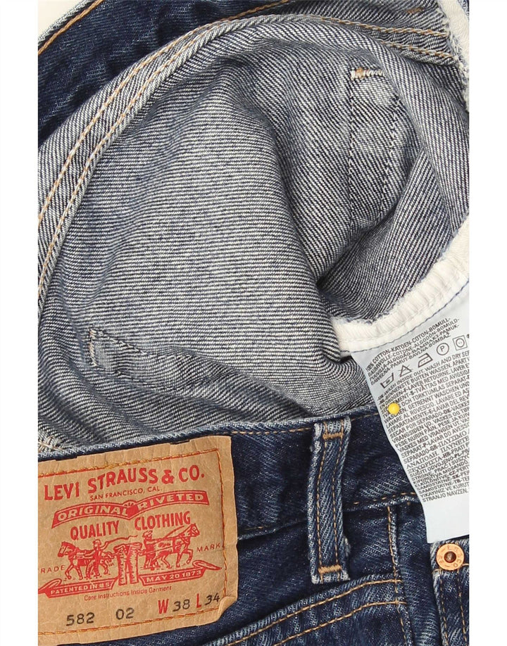 Levi's Herre 582 Straight Jeans W38 L34 Blå Bomuld