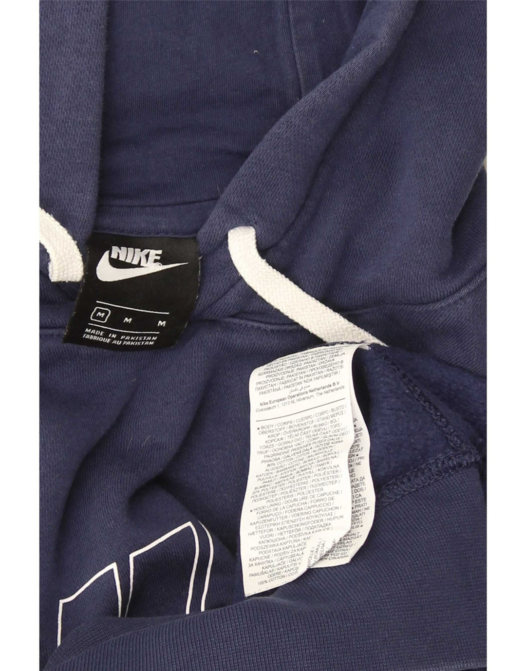 Nike grafisk hættetrøje til mænd Medium marineblå bomuld