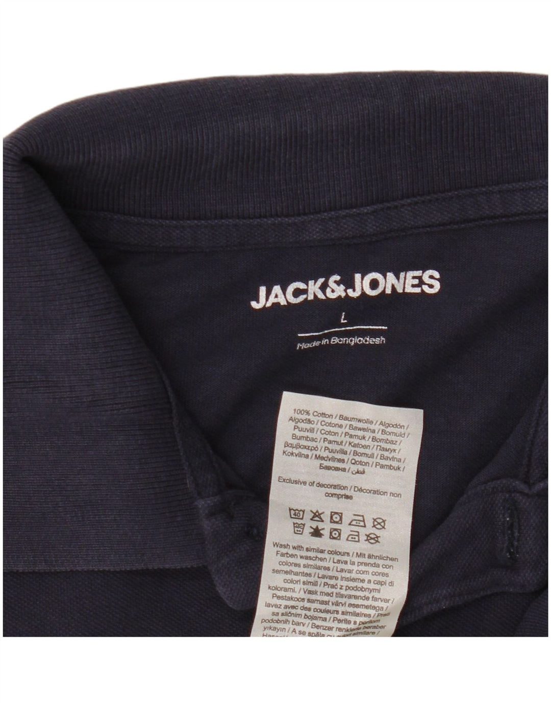 Jack & Jones herre poloskjorte stor marineblå bomuld