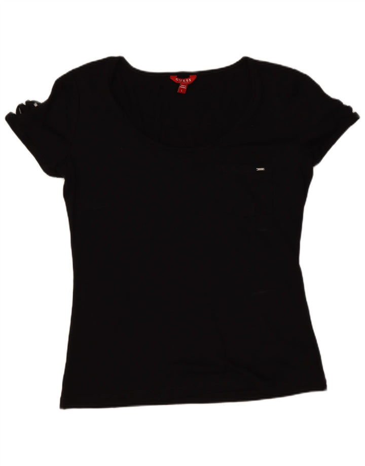 Guess Dame T-Shirt Top UK 14 Stor Sort Polyester