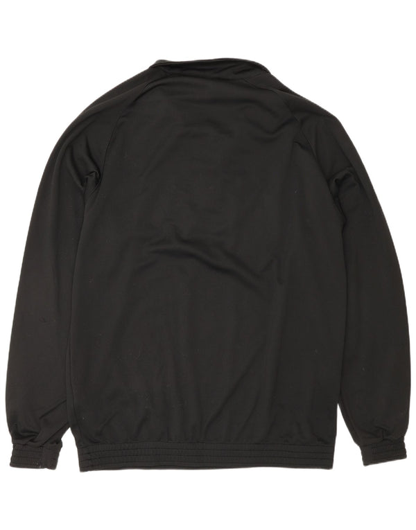 Umbro Mens Zip Neck Pullover Tracksuit Top Large Black Polyester