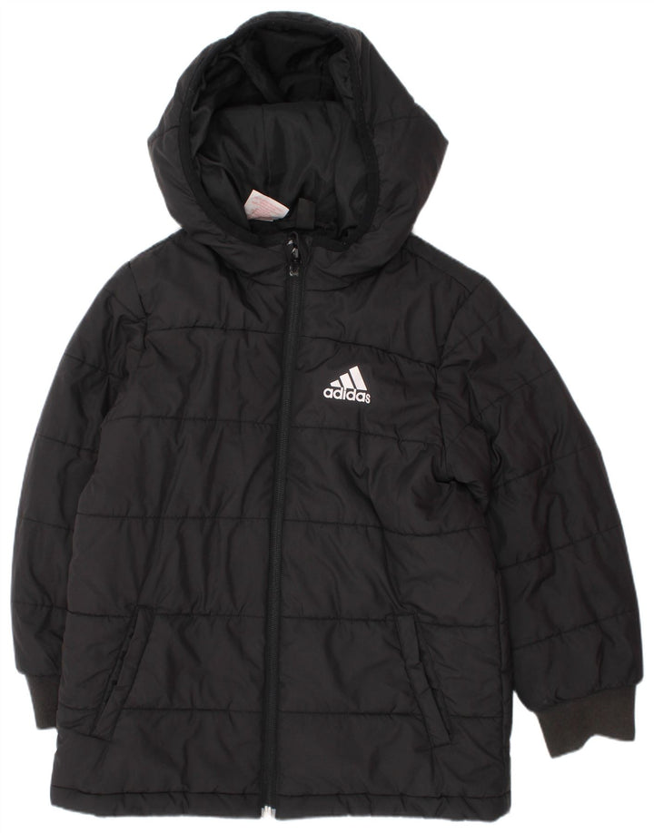 ADIDAS Girls Primegreen, polstret hættejakke 6-7 år sort polyester