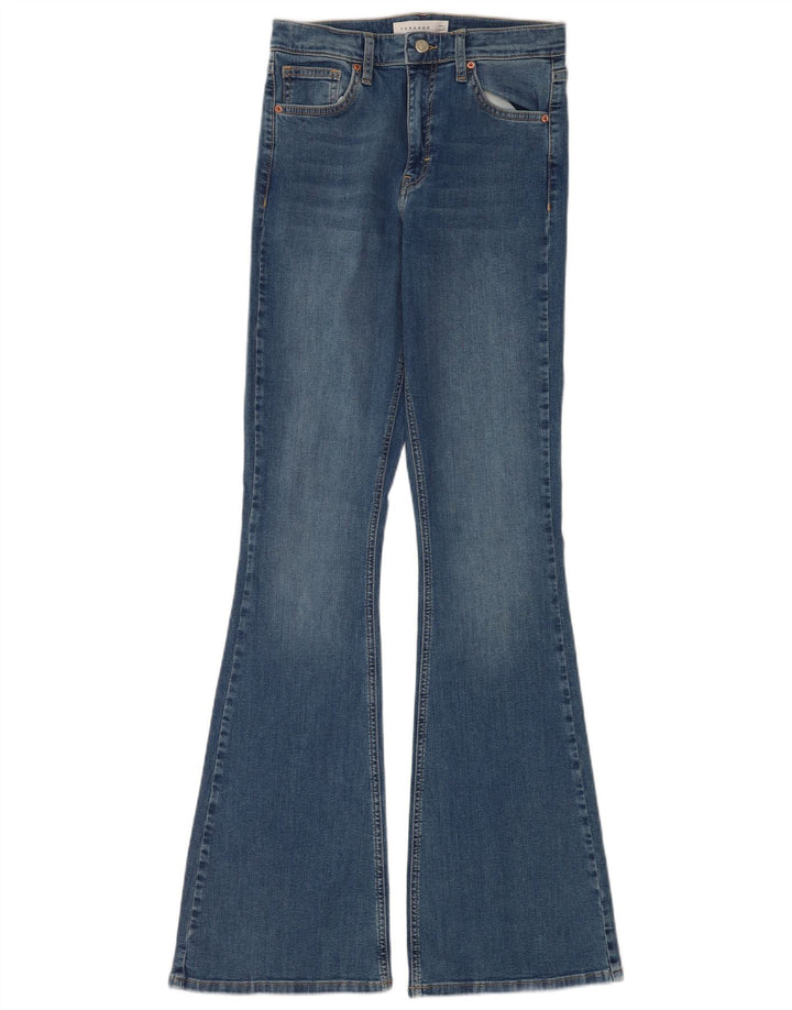 Topshop Dame Jamie Flared Jeans W28 L34 Blå Bomuld