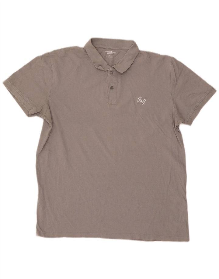 Jack & Jones herre poloshirt XL grå bomuld