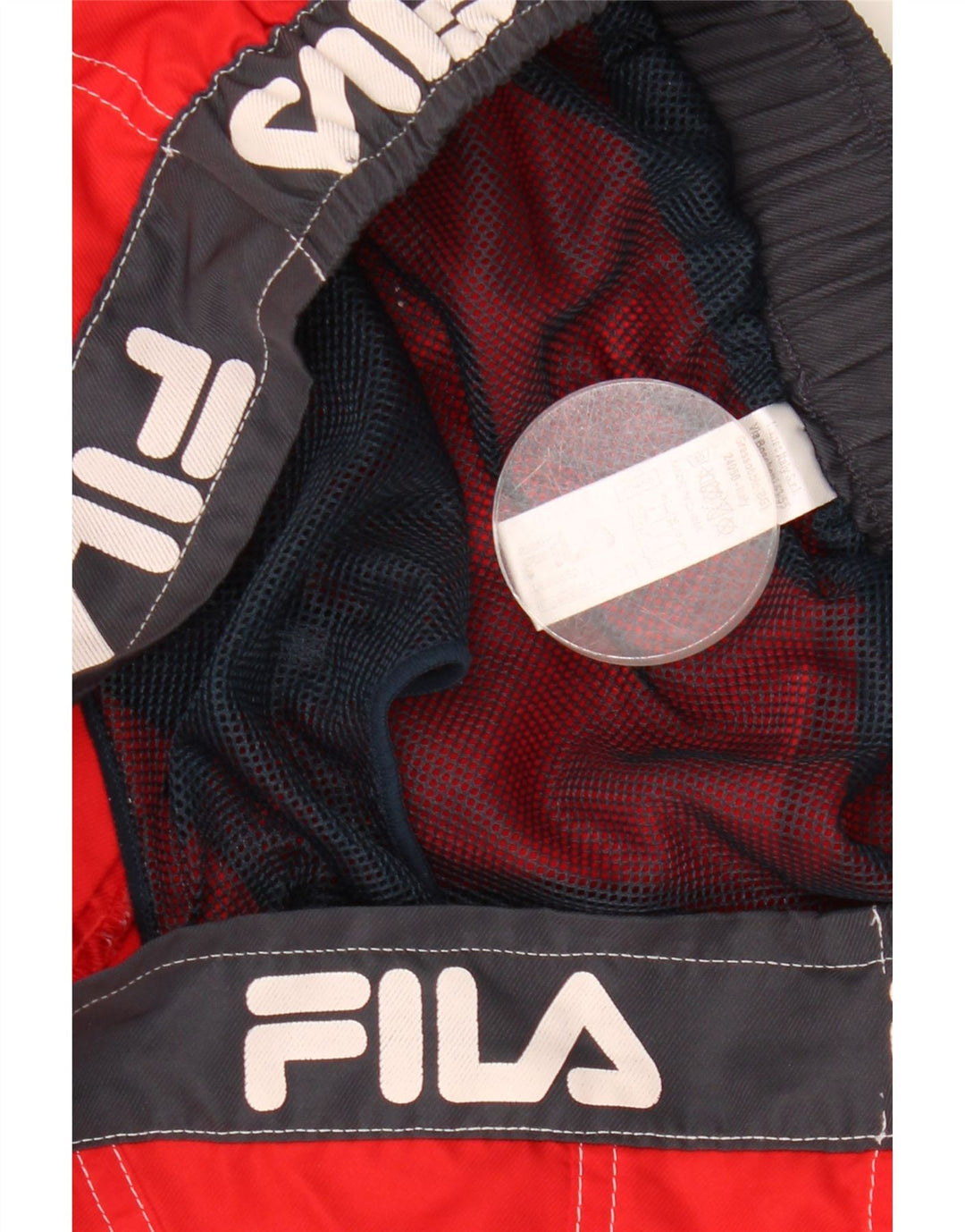 FILA Grafiske badeshorts til mænd Stor rød farveblok