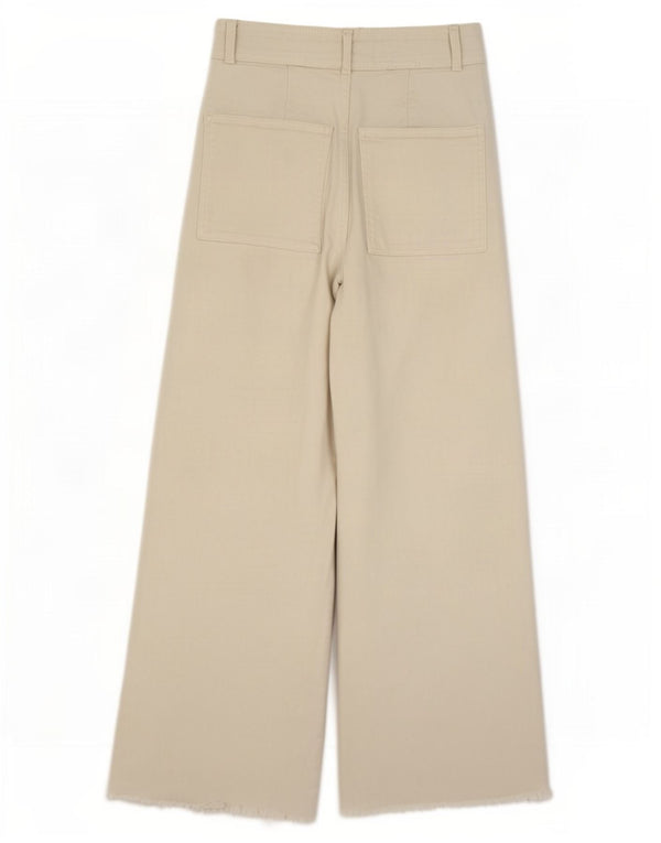 Zara Womens The Marine Straight Jeans med brede ben EU 32 2XS W22 L26 Off White