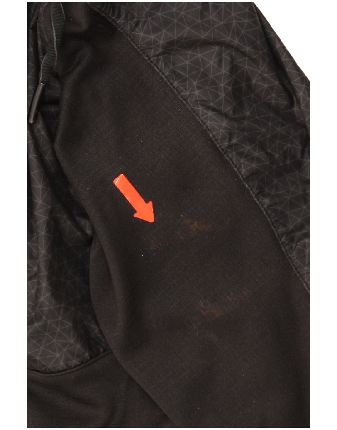 The North Face Herre grafisk hættetrøje med lynlås lille sort geometrisk