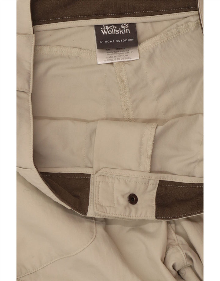 Jack Wolfskin Dame Cargo Trousers UK 8 Small W30 L31 Beige Polyamid