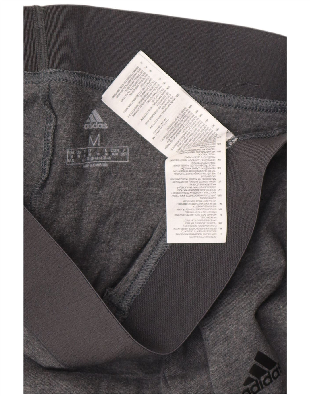 ADIDAS Dame Leggings UK 12/14 Medium Grey Bomuld