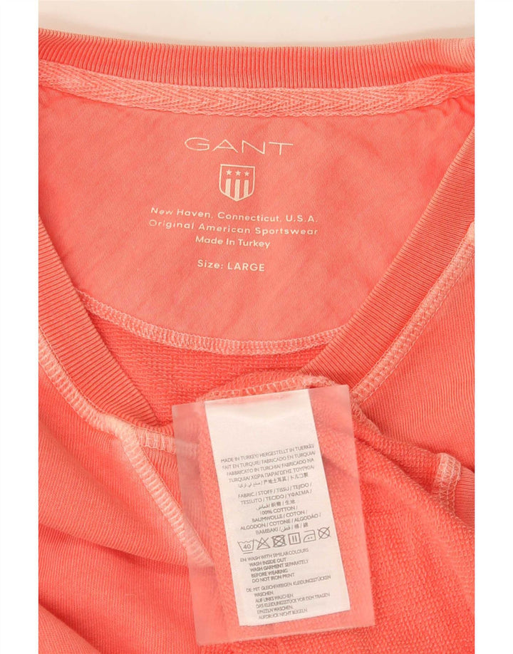 Gant Herre Top Langærmet Stor Pink Bomuld