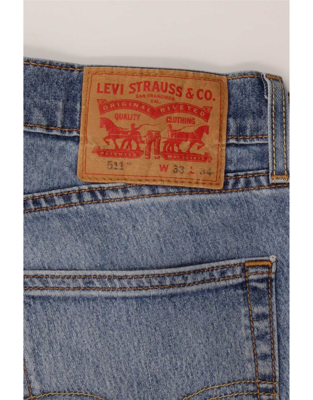 Levi's Herre 511 Slim Jeans W33 L34 Blå Bomuld