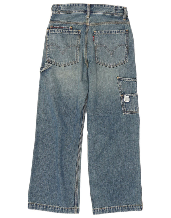 Levi's Girls Cargo Jeans med brede ben 13-14 år W28 L25 Blå Bomuld