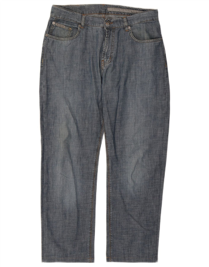 Calvin Klein Dame Straight Jeans W32 L27 Blå Bomuld