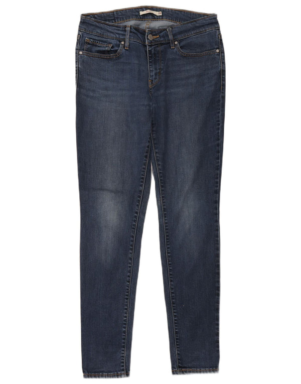Levi's Dame 711 Skinny Jeans W28 L30 Marineblå Lyocell