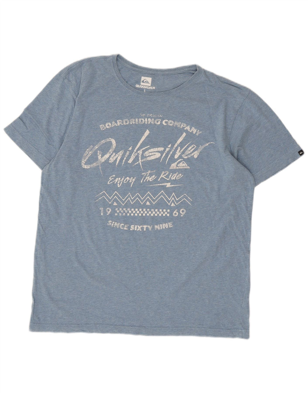QUIKSILVER Mens Regular Fit Graphic T-Shirt Top Large Blue