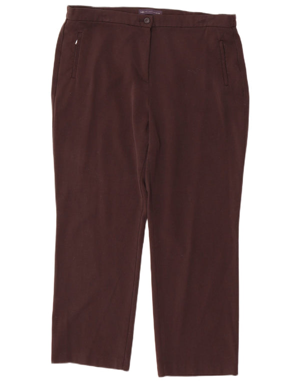 MARKS & SPENCER Dame Slim Fit Chino Bukser UK 14 Large W34 L26 Brun