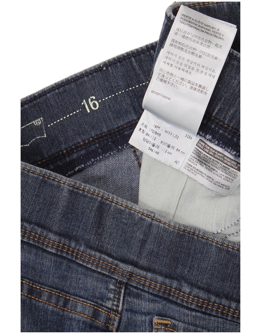 LEVI'S Dame Skinny Jeans US 16 2XL W33 L29 Blå Bomuld