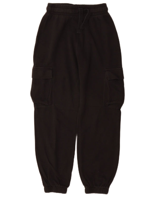 Zara Dame Loose Fit Joggers Cargo Bukser Små W26 L28 Sort Bomuld