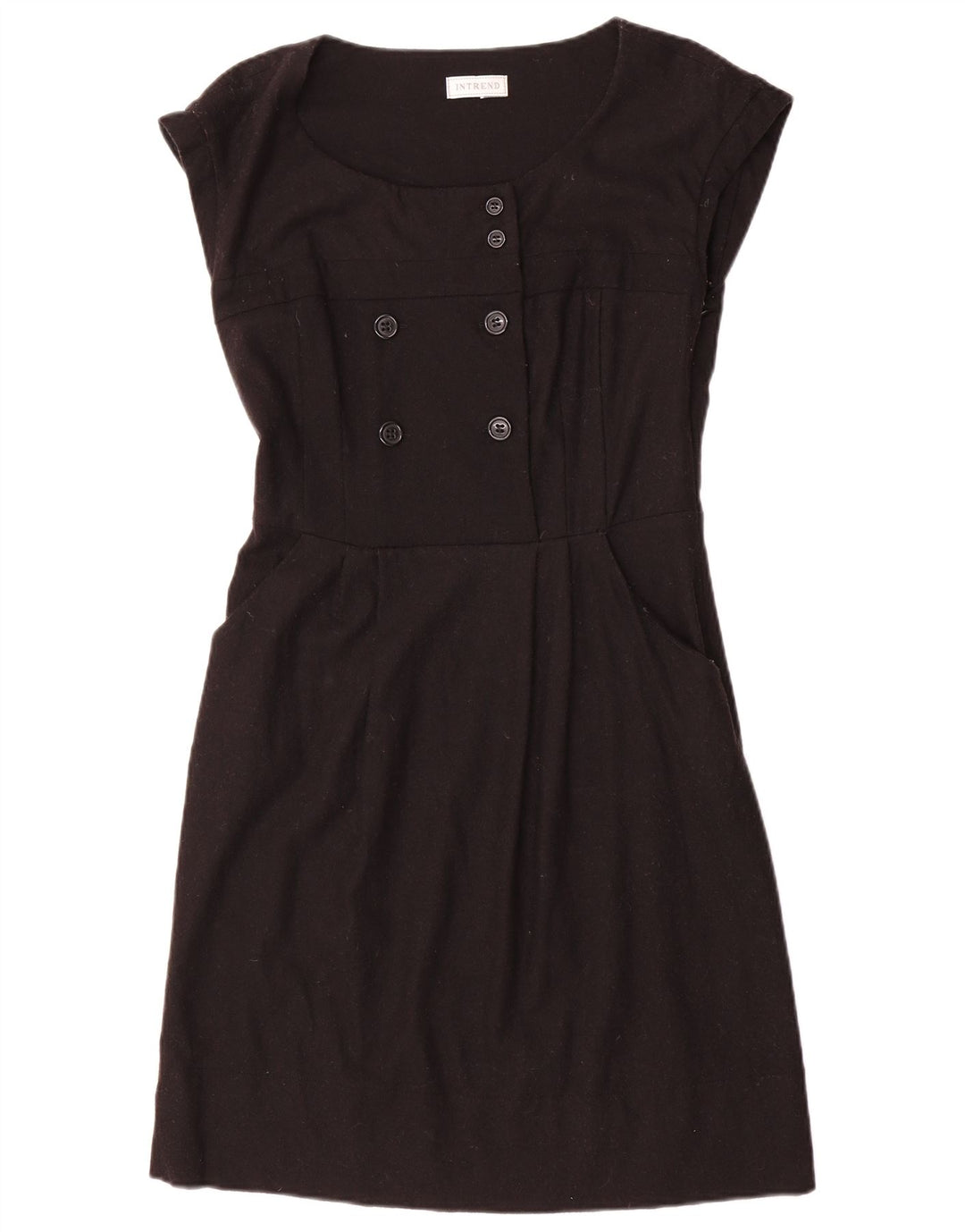 Intrend Womens Sheath Dress UK 12 Medium Black