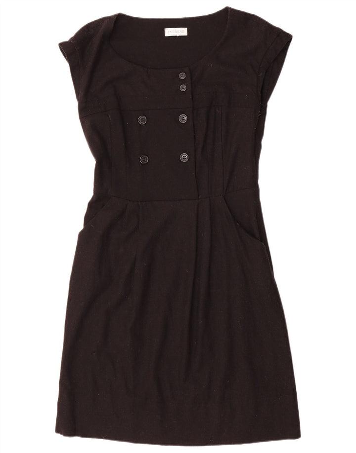 Intrend Womens Sheath Dress UK 12 Medium Black