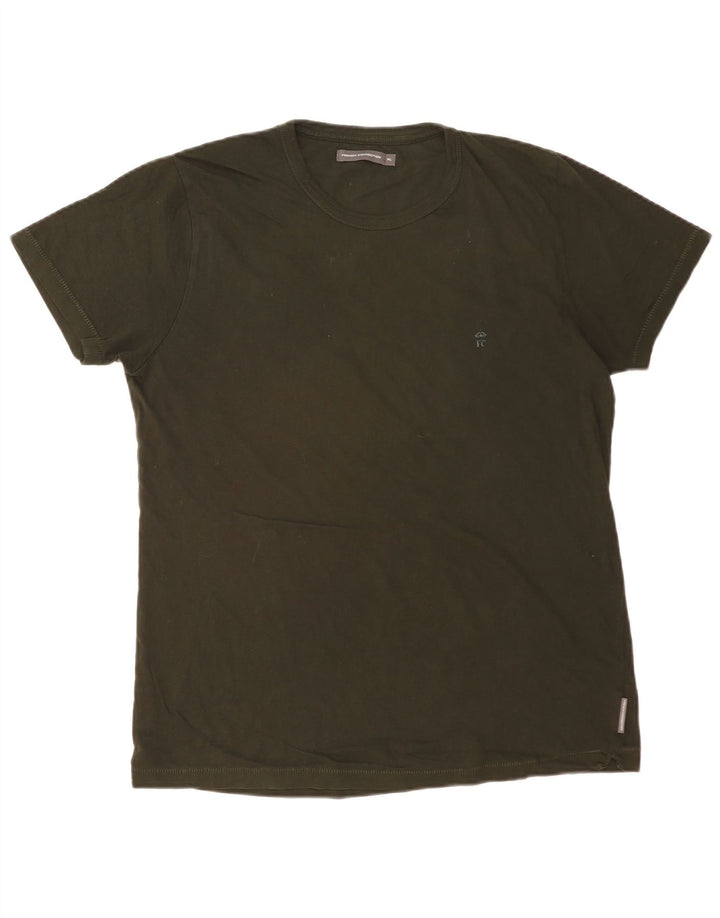 FRENCH CONNECTION Herre T-Shirt Top XL Khaki Bomuld
