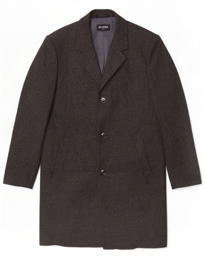 Marks & Spencer Herre Overfrakke UK 38 Medium Grey Polyester