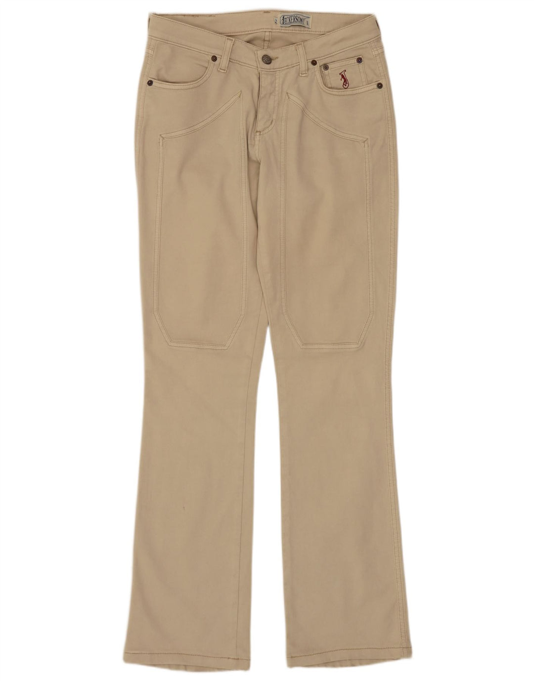 JECKERSON Dame Bootcut Jeans W29 L31 Beige Bomuld