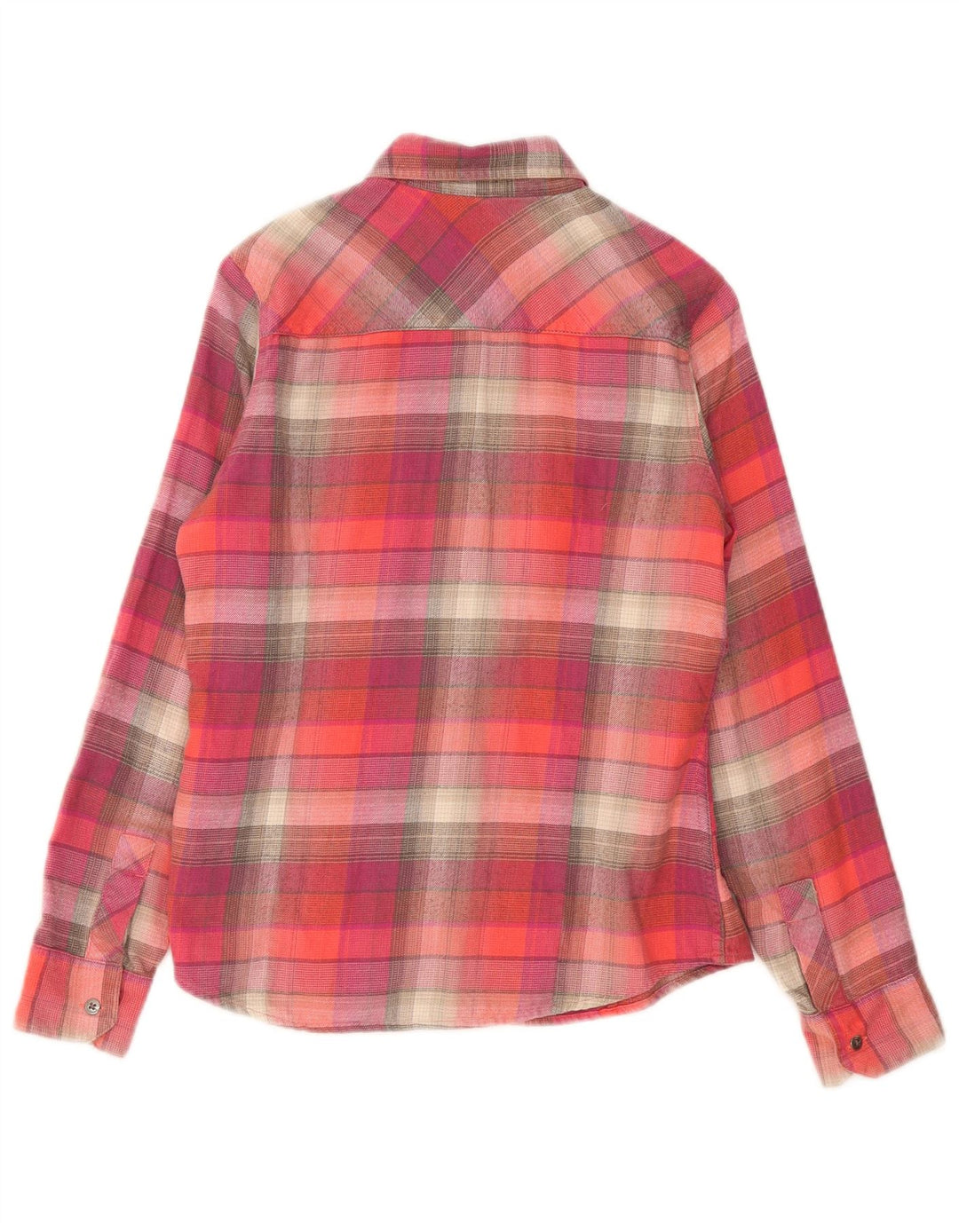 Columbia Dame Flannel Shirt UK 10 Lille rød ternet bomuld