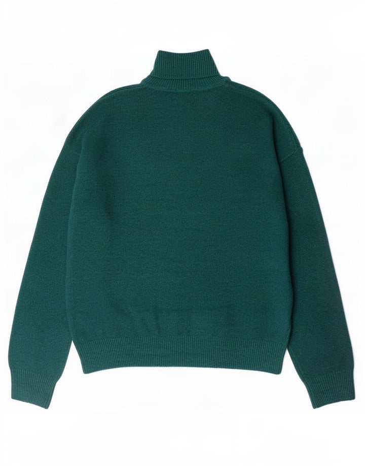 Marks & Spencer Dame Turtle Neck Jumper Sweater UK 14 Medium Green