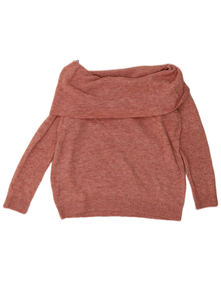 Marks & Spencer Dame Rullehals Sweater UK 16 Large Pink Flecked