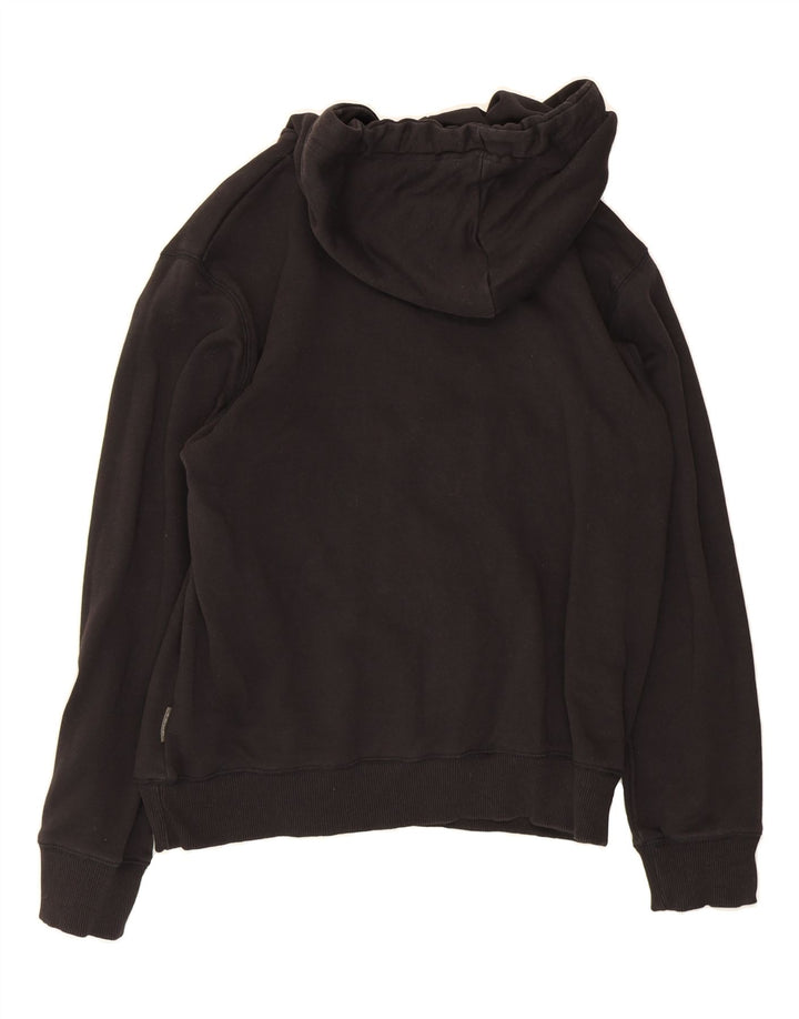 FCUK Womens Oversized Hoodie Jumper UK 14 Medium Black Cotton Vintage Fcuk and Second-Hand Fcuk from Messina Hembry 