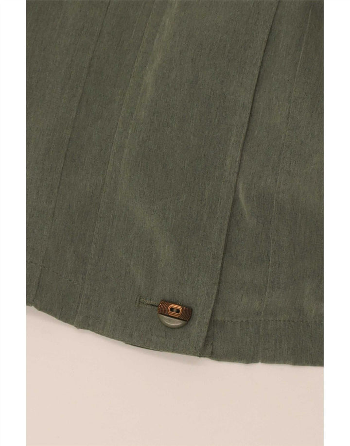 Vintage overfrakke til kvinder UK 14 Stor grøn polyester
