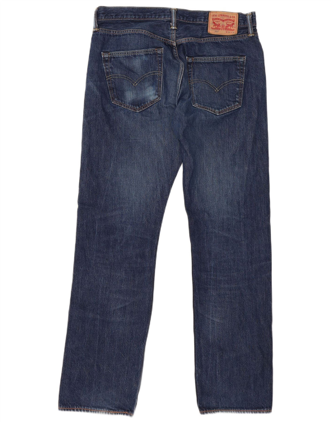 LEVI'S Herre 501 Straight Jeans W34 L34 Blå