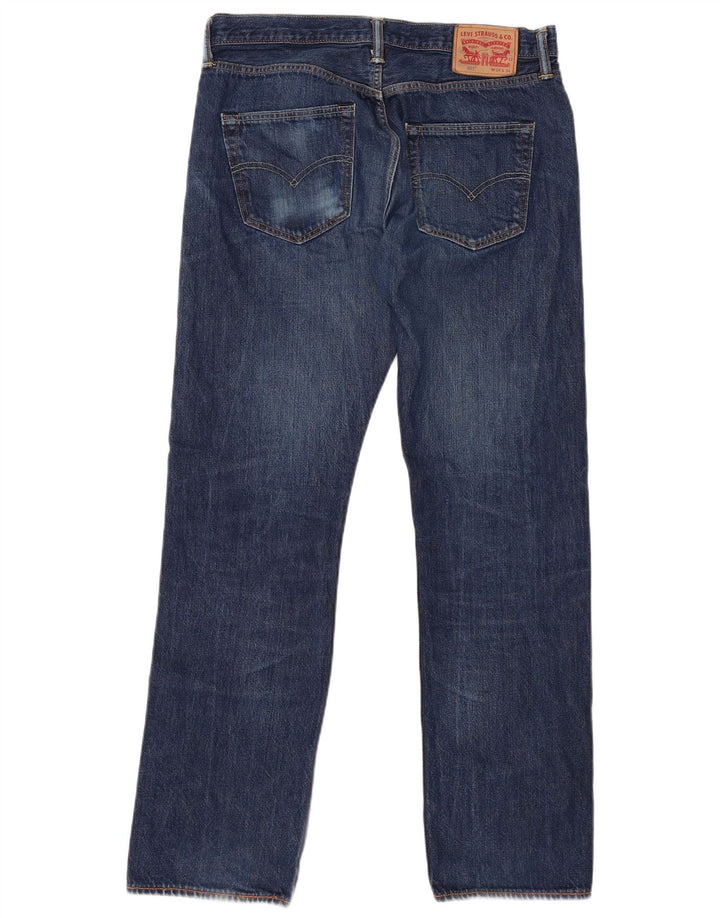 LEVI'S Herre 501 Straight Jeans W34 L34 Blå