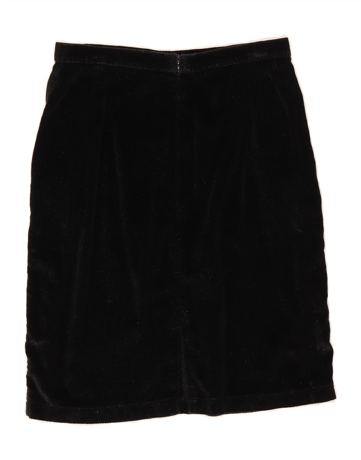 JOOP Womens Velvet Straight Skirt Medium W28  Black Cotton Vintage Joop and Second-Hand Joop from Messina Hembry 