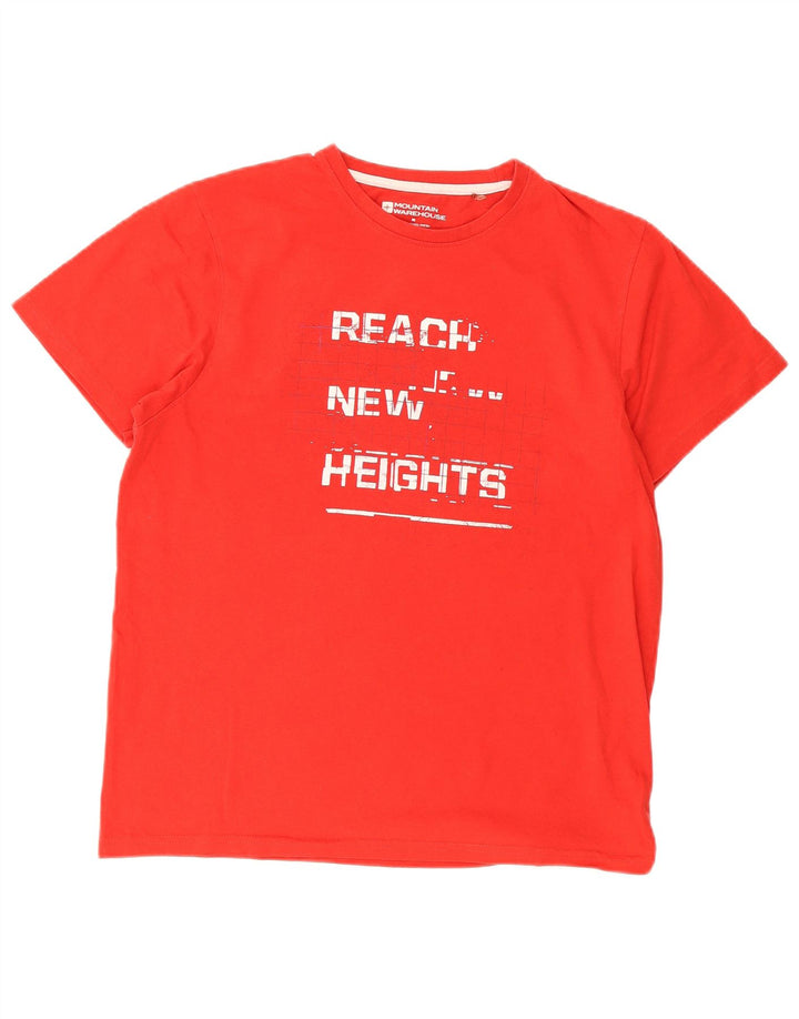 Mountain Warehouse Herre grafisk T-shirt Top Medium Rød Bomuld