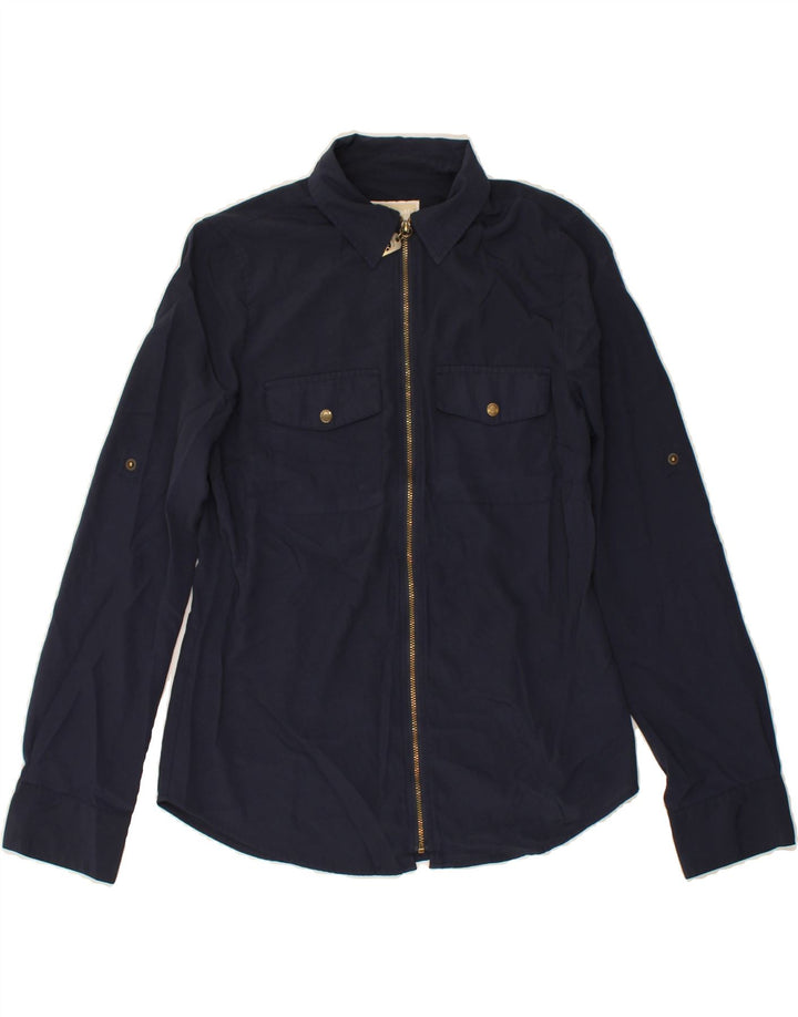 MICHAEL KORS Womens Shirt UK 10 Small Navy Blue Polyester Vintage Michael Kors and Second-Hand Michael Kors from Messina Hembry 