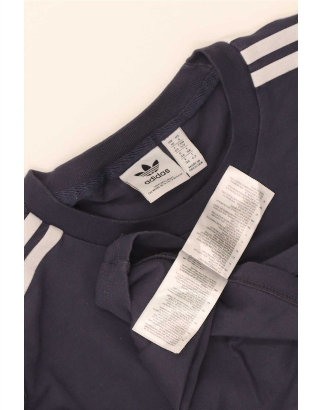 Adidas Dame Top Langærmet UK 10 Small Navy Blue Bomuld