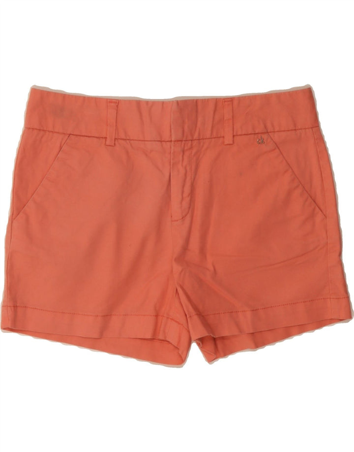 CALVIN KLEIN Womens Chino Shorts US 4 Small W30 Orange Cotton Vintage Calvin Klein and Second-Hand Calvin Klein from Messina Hembry 