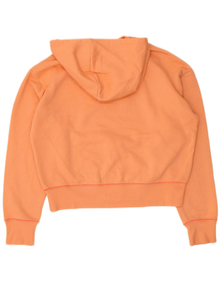 Champion Dame Grafisk Oversized Hoodie Jumper UK 14 Medium Orange