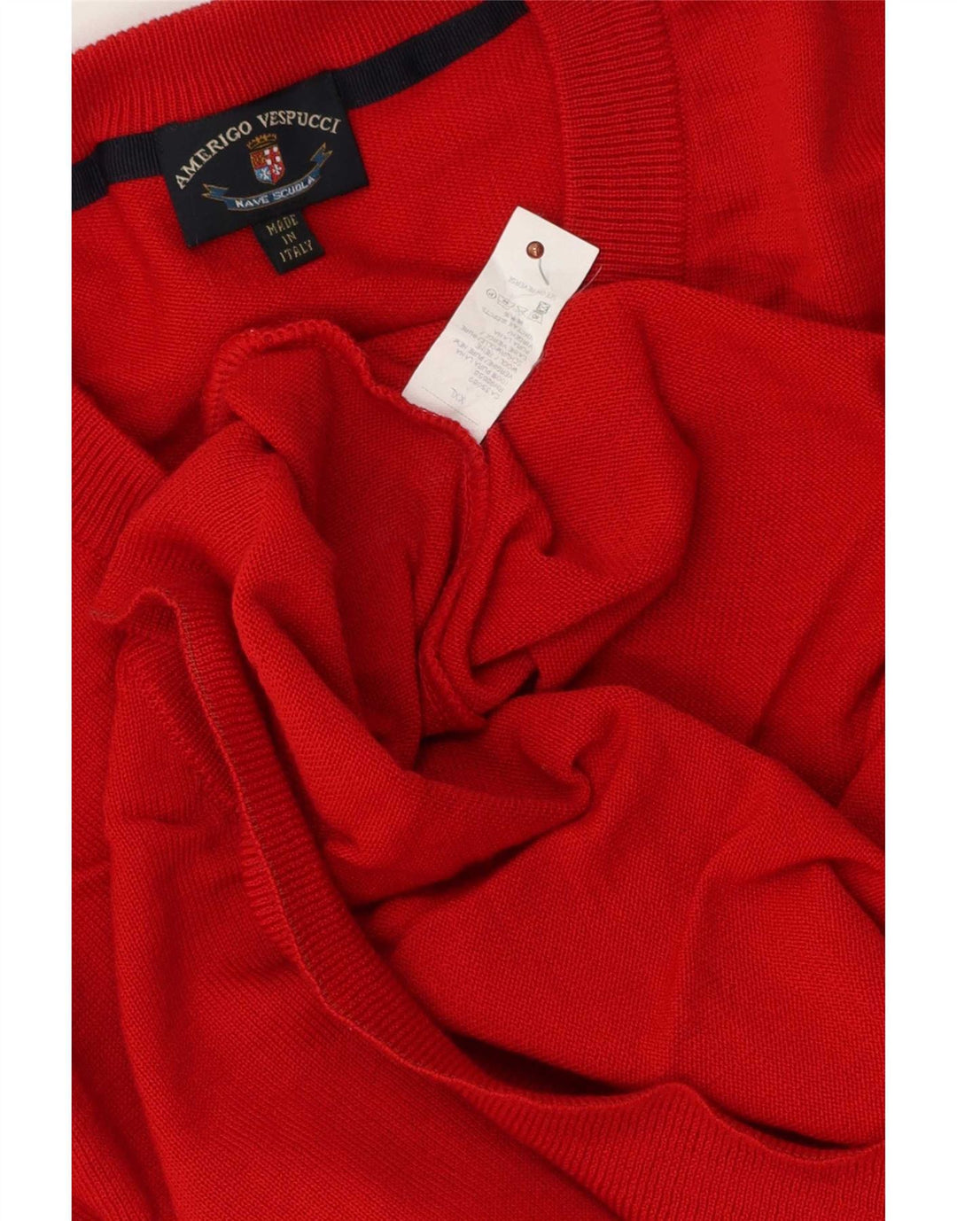 Amerigo Vespucci Herrevest Tank Top 2XL Rød Virgin Wool