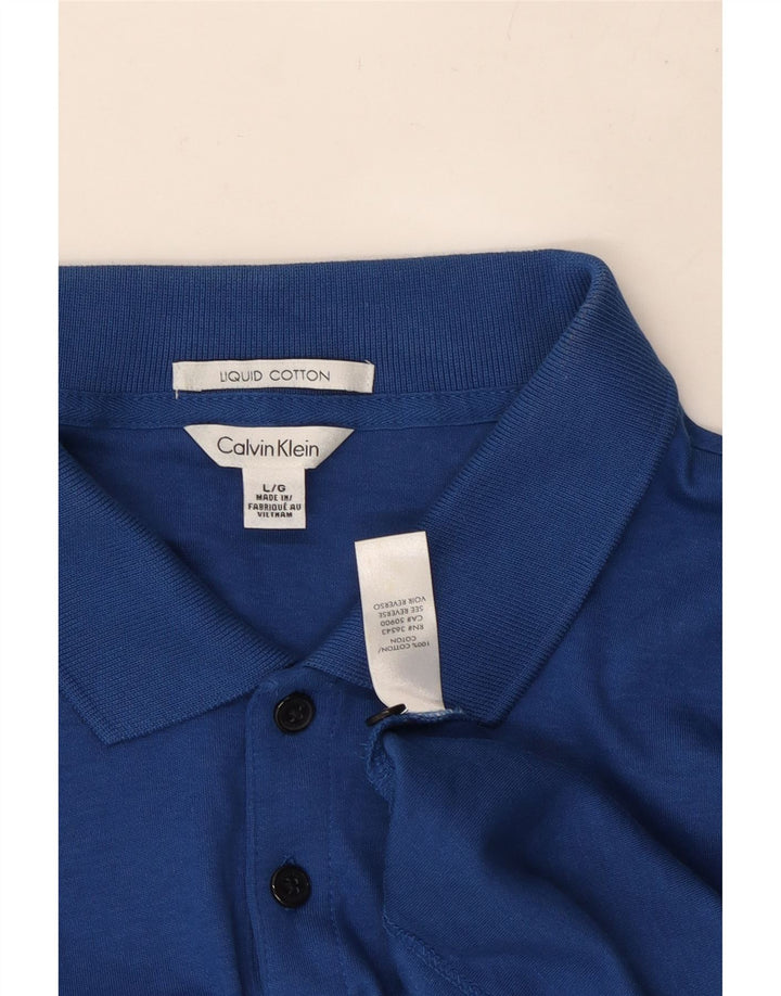 CALVIN KLEIN Poloskjorte til mænd Stor blå bomuld
