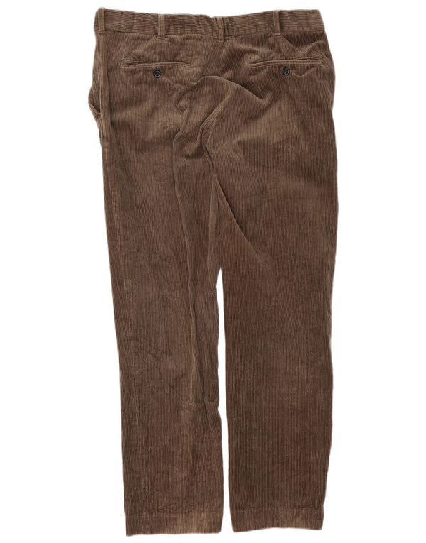 Marks & Spencer Herre Regular Fit Corduroy Bukser W36 L31 Brun Bomuld