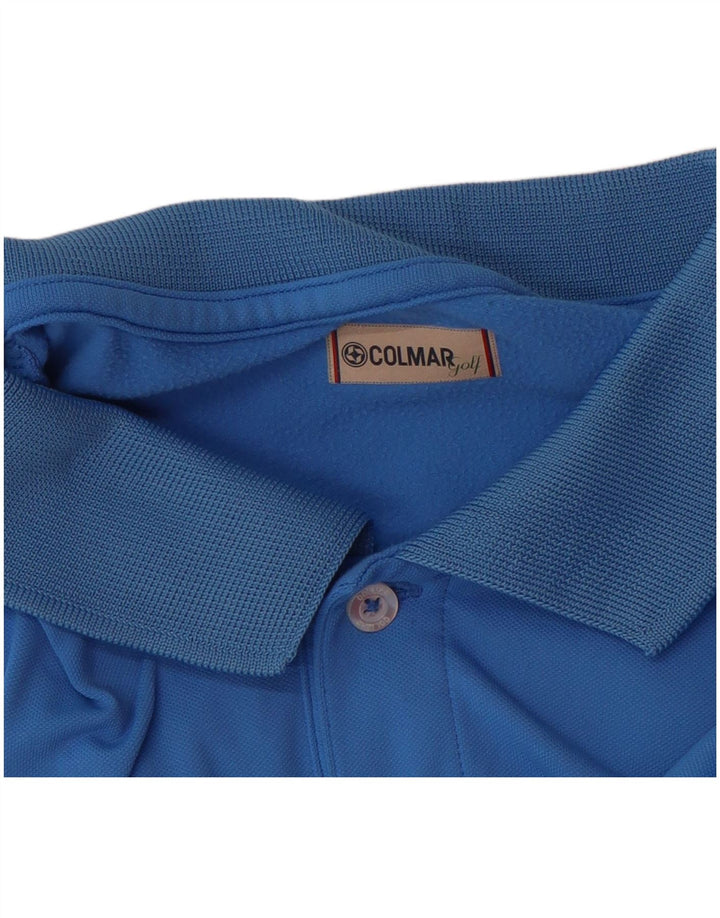 COLMAR Mens Golf Long Sleeve Polo Shirt XL Blue Polyester