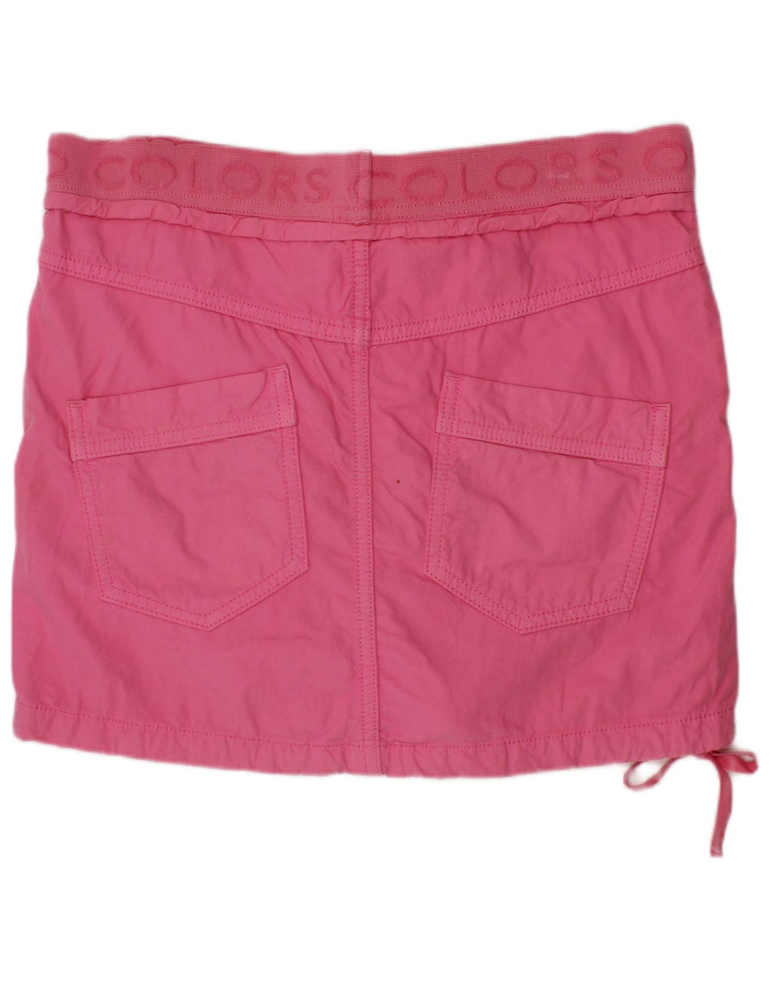 BENETTON piger grafisk lige nederdel 13-14 år W28 Pink