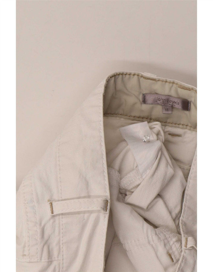 John Lewis Bermuda-shorts til kvinder UK 14 Large W32 White Bomuld