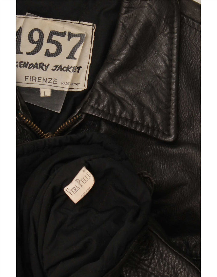 Legendary Jacket 1957 Herre Læderjakke UK 40 Large Black
