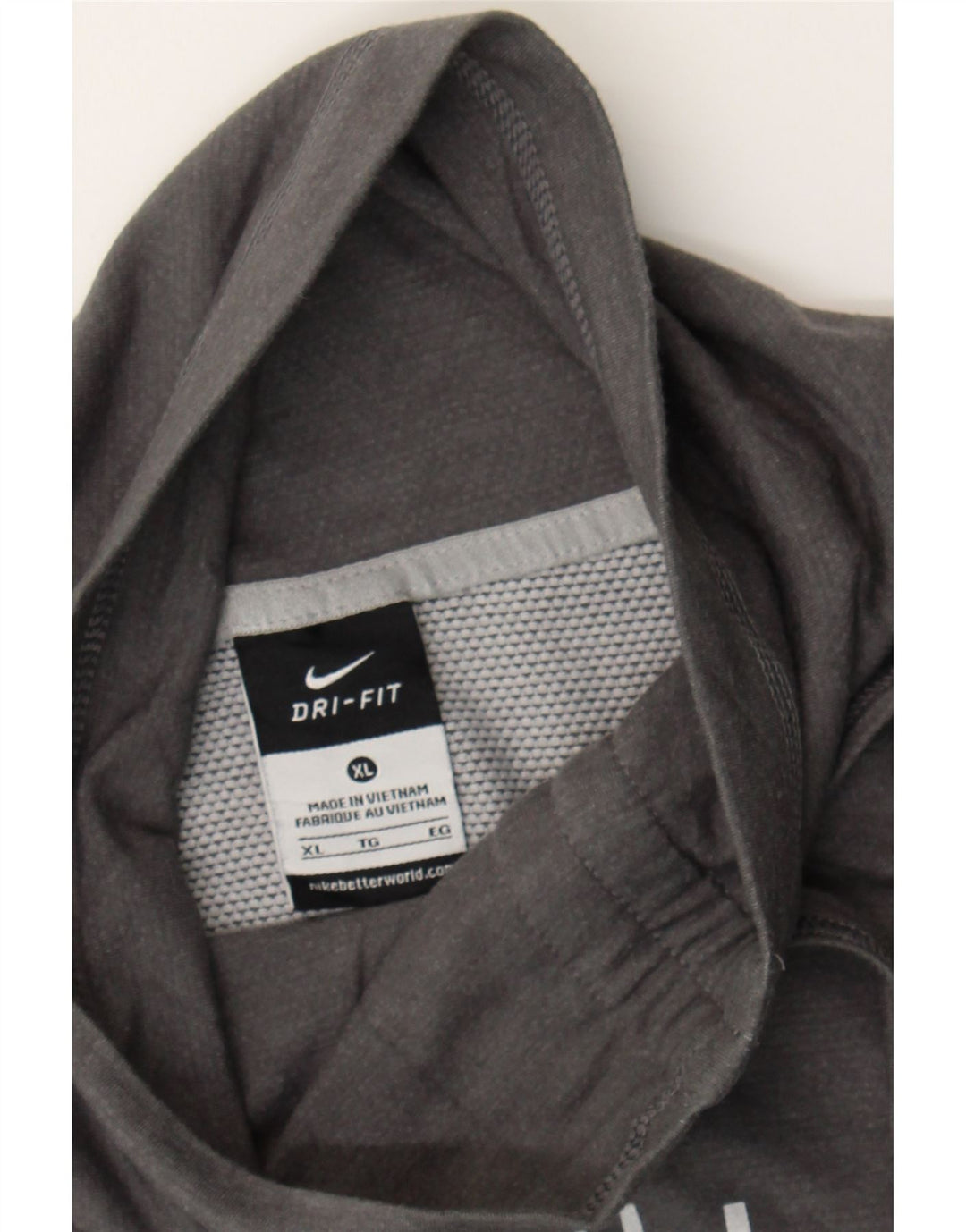 NIKE Womens Dri Fit Graphic Oversized Sweatshirt Jumper UK 18 XL Grey Vintage Nike and Second-Hand Nike from Messina Hembry 